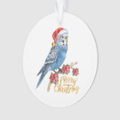 Budgie Kerstmis Ornament (voorkant)