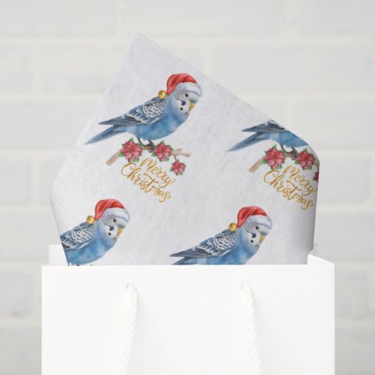 Budgie Kerstmis  Tissuepapier (Cadeauzakje)