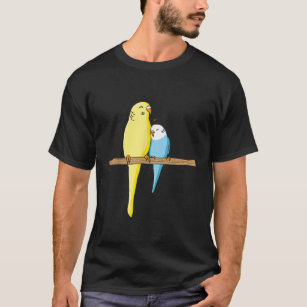 Budgie Leuke Parrot Parkiet Familie voor Vogelras T-shirt