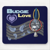 Budgie Love "Cutie" Mousepad Muismat (Voorkant)