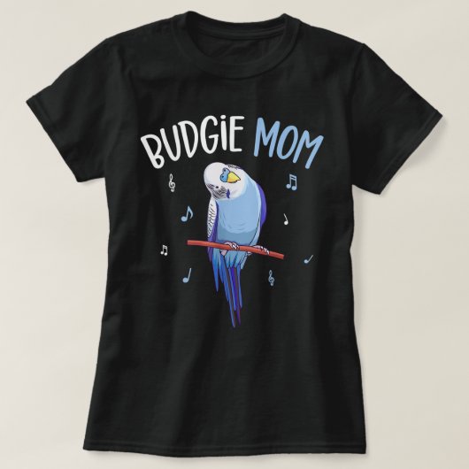 Budgie mama Parakeet Budgerigar Womens Funny T-shirt (Design voorkant)