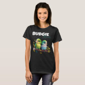 Budgie Moeder Grasparkiet Parkiet Vogel 61 T-shirt (Voorkant volledig)