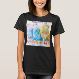 Budgie Moeder Parkiet Budgerigar Dames T-shirt