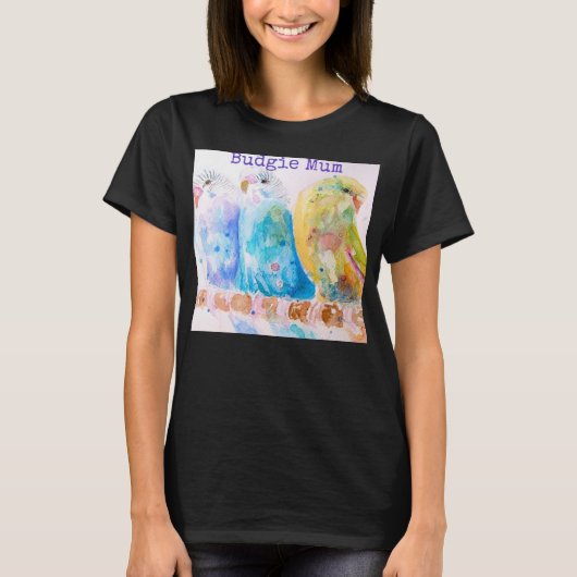 Budgie Moeder Parkiet Budgerigar Dames T-shirt (Voorkant)