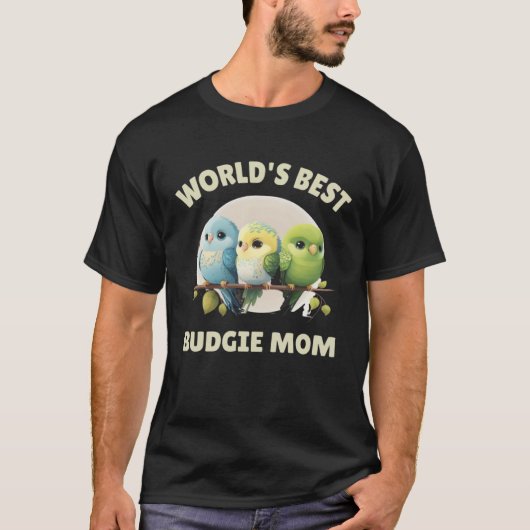 Budgie Mom Budgerigar Parakeet Bird 27 T-shirt (Voorkant)