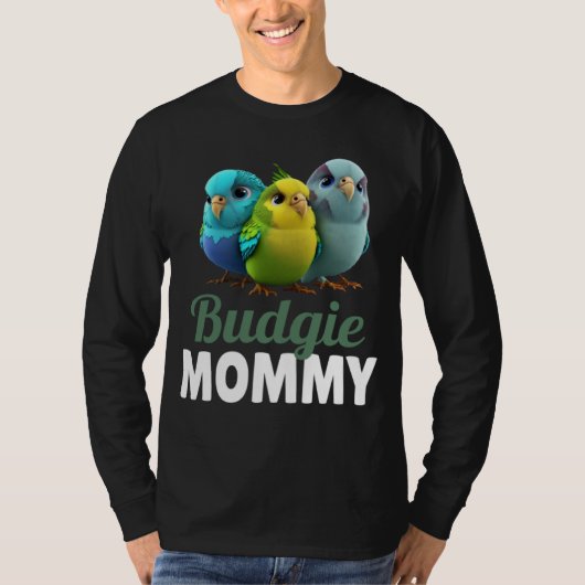 Budgie Mom Budgerigar Parakeet Bird 4 T-shirt (Voorkant)