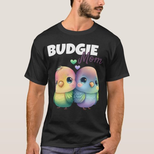 Budgie Mom Budgerigar Parakeet Bird 56 T-shirt (Voorkant)