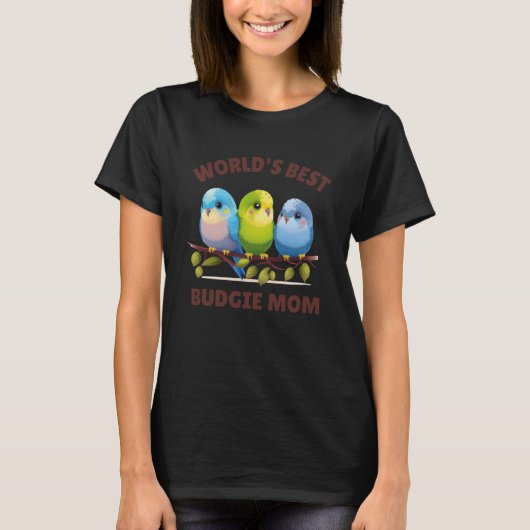 Budgie Mom Budgerigar Paraket Vogel Pullover Hoodi (Voorkant)