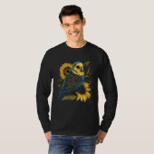 Budgie Mom Budgerigar Sunflower Parakeet Bird Moth T-shirt (Voorkant volledig)