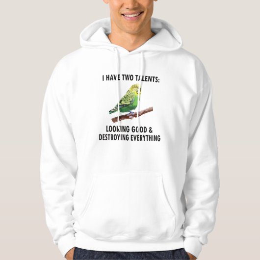 Budgie Owner Budgie Lover Parakeet Bird Budgerigar Hoodie (Voorkant)