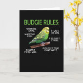 Budgie Owner Budgie Lover Parakeet Bird Budgerigar Kaart (Gele Bloem)