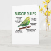 Budgie Owner Budgie Lover Parakeet Bird Budgerigar Kaart (Gele Bloem)