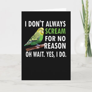 Budgie Owner Budgie Lover Parakeet Bird Budgerigar Kaart
