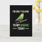 Budgie Owner Budgie Lover Parakeet Bird Budgerigar Kaart (Gele Bloem)