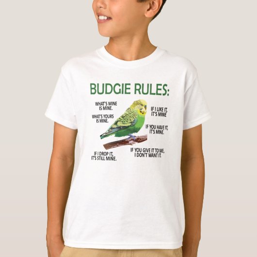 Budgie Owner Budgie Lover Parakeet Bird Budgerigar T-shirt (Voorkant)