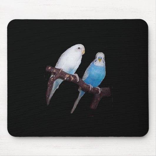 Budgie pair mousepad muismat (Voorkant)