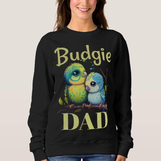 Budgie Papa Budgerigar Parkiet Vogel 9 Trui (Voorkant)