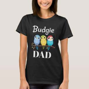 Budgie Papa Grasparkiet Parkiet Vogel T-shirt