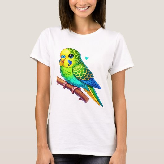 Budgie Parakeet T-shirt (Voorkant)