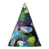 Budgie Parakeets in het Pet van de partij Ferns Feesthoedjes (Links)