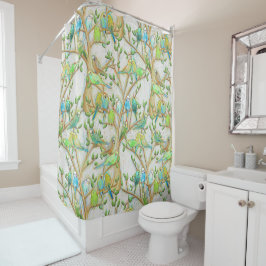 Budgie Paraket Bird Shower Curtain Douchegordijn