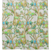 Budgie Paraket Bird Shower Curtain Douchegordijn (Voorkant)