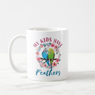 Budgie Paraket mama Mijn Kinderen hebben veren Koffiemok
