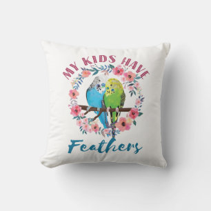 Budgie Paraket mama Mijn Kinderen hebben veren Kussen