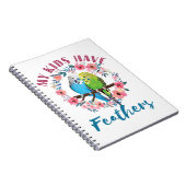 Budgie Paraket mama Mijn Kinderen hebben veren Notitieboek (Rechterzijde)