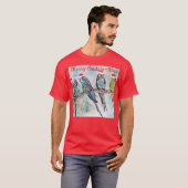 Budgie Parkiet Budgerigar Mannen Grappig Kerstmis T-shirt (Voorkant volledig)