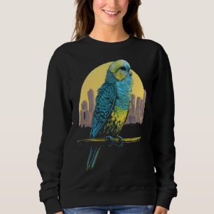 Budgie Parkiet Stad Silhouet Papegaai Bir Trui