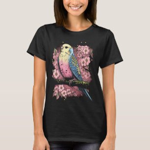 Budgie Parkiet Vogel Japanse Kersenbloesem Sakura T-shirt