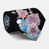 Budgie Parrot Blue Birds Mannen Stropdas (Opgerold)