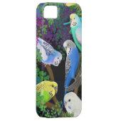 Budgie Parrots in Ferns iPhone Case (Back/Rechts)