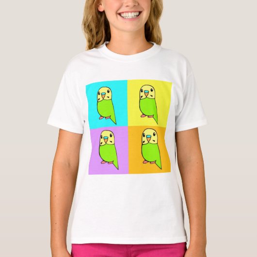 Budgie Pop Art T-shirt (Voorkant)