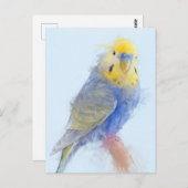 Budgie Portrait No.10 Briefkaart (Voorkant / Achterkant)