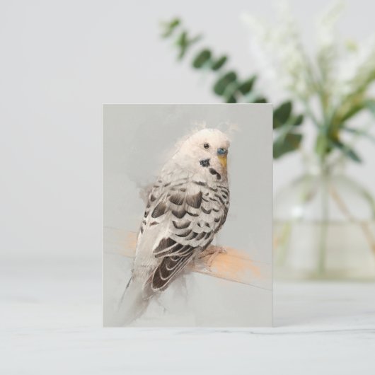 Budgie Portrait No.11 Briefkaart (Staand voorkant)
