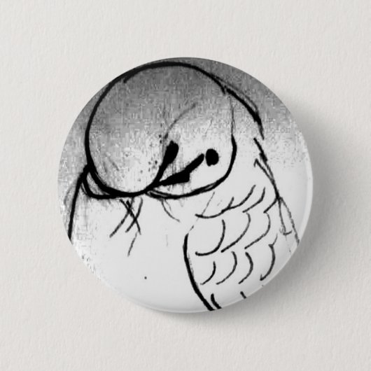 Budgie Portrait Ronde Button 5,7 Cm (Voorkant)
