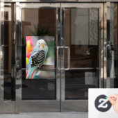 Budgie Raamsticker (Kantoordeur)