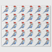 Budgie Santa Cadeaupapier (Vlak)