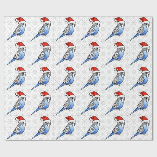 Budgie Santa Cadeaupapier (Vlak)