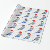 Budgie Santa Cadeaupapier (Uitgerold)