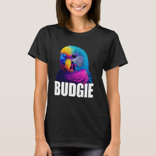 Budgie Schattige Kleurrijke Budgerigar Regenboog V T-shirt