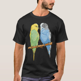 Budgie Sitting Birds Budgerigar Parakeet Eigenaar T-shirt