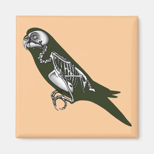 Budgie skeleton magneet (Voorkant)