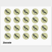 Budgie skeleton ronde sticker (Vel)