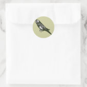 Budgie skeleton ronde sticker (Tas)