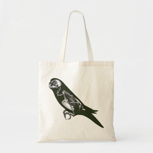 Budgie skeleton tote bag (Voorkant)