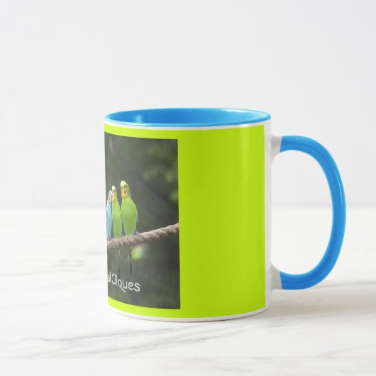 Budgie Social Cliques Coffee Mok (Rechts)