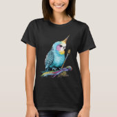Budgie Unicorn Budgerigar Parakeet Bird T-shirt (Voorkant)